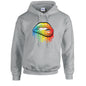 Rainbow Lips Unisex Cotton Hoodie 5 sizes 3 Colours Available Latex printed HD21