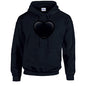 Black Heart Unisex Cotton Hoodie 5 sizes 3 Colours Available Printed HD22