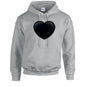 Black Heart Unisex Cotton Hoodie 5 sizes 3 Colours Available Printed HD22
