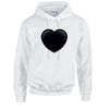 Black Heart Unisex Cotton Hoodie 5 sizes 3 Colours Available Printed HD22