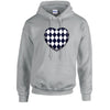 Black Harley Quinn Heart Unisex Cotton Hoodie 5 sizes 3 Colours Available Printed HD24