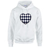 Black Harley Quinn Heart Unisex Cotton Hoodie 5 sizes 3 Colours Available Printed HD24