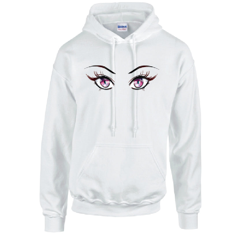 HD27 Pink Eyes Unisex Cotton Hoodie Various Sizes & Colours Available