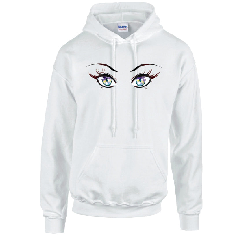 Rainbow Eyes Unisex Cotton Hoodie 5 Sizes 3 Colours Available Printed HD29