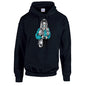 Blue Skater Girl Unisex Cotton Hoodie 5 Sizes 3 Colours Available Printed HD32