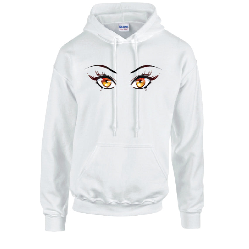 Orange Eyes Unisex Cotton Hoodie 5 Sizes 3 Colours Available Printed HD35