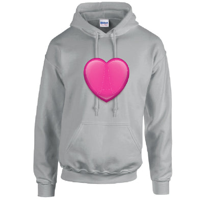 Pink Heart Unisex Cotton Hoodie 5 Sizes 3 Colours Available Printed HD36