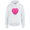 Pink Heart Unisex Cotton Hoodie 5 Sizes 3 Colours Available Printed HD36