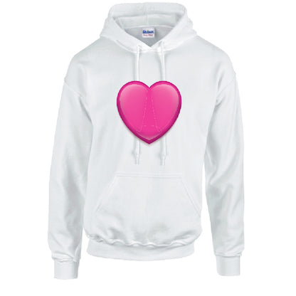 Pink Heart Unisex Cotton Hoodie 5 Sizes 3 Colours Available Printed HD36