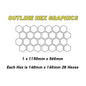 HHG01 Car Outline Medium Hexagon Camouflage Side Kit Honeycomb Stickers Graphics