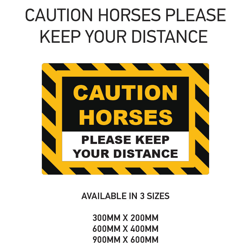 HKD1-3 Caution Horses In Transit Sign Sticker Various Designs Available