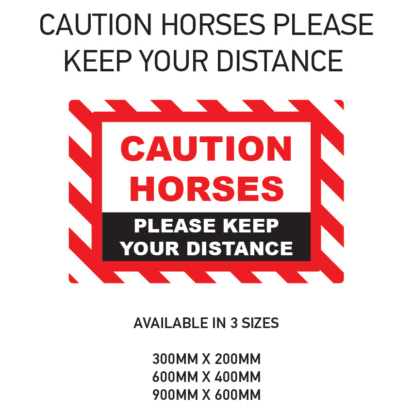 HKD1-3 Caution Horses In Transit Sign Sticker Various Designs Available