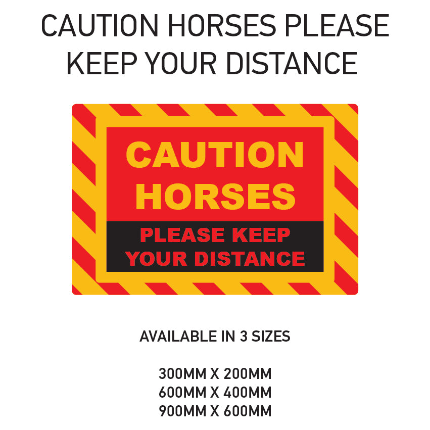 HKD1-3 Caution Horses In Transit Sign Sticker Various Designs Available