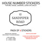 HS11-20 Vinyl Wheelie Bin House Caravan Lodge Stickers x4 Numbers Road Street Name Various Designs Available