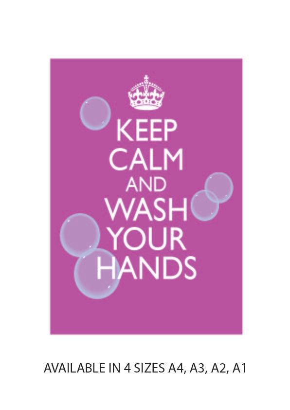 HW01-07 Hand Washing Stickers Warning Sticker Printed