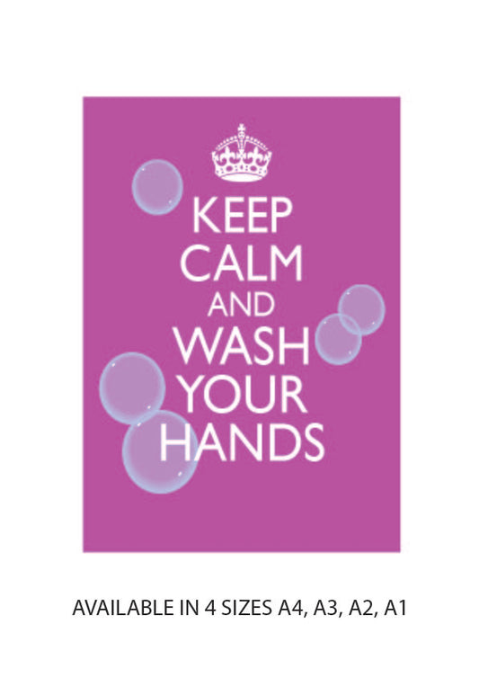 Hand Washing A6 Stickers (2x 105mm x 148mm) Health And Safety Warning Sticker Printed HW01-07
