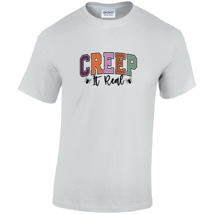 HW12 Creep It Real Halloween Unisex Cotton T-Shirt Various Sizes & Colours Available