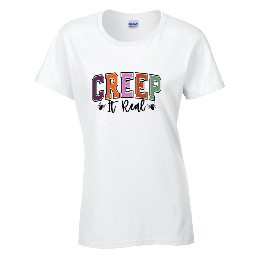 Creep It Real Halloween T-Shirt Available in 7 Colours HWCL12
