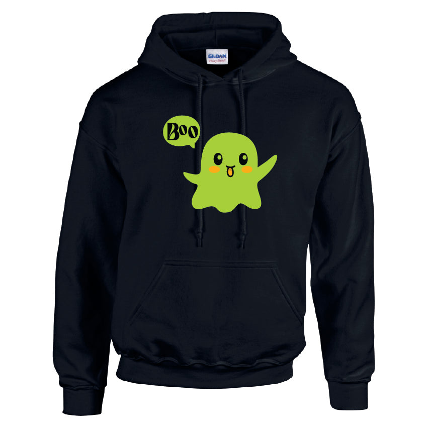 HWH14 Boo Ghost Halloween Unisex Cotton Hoodie Various Sizes & Colours Available