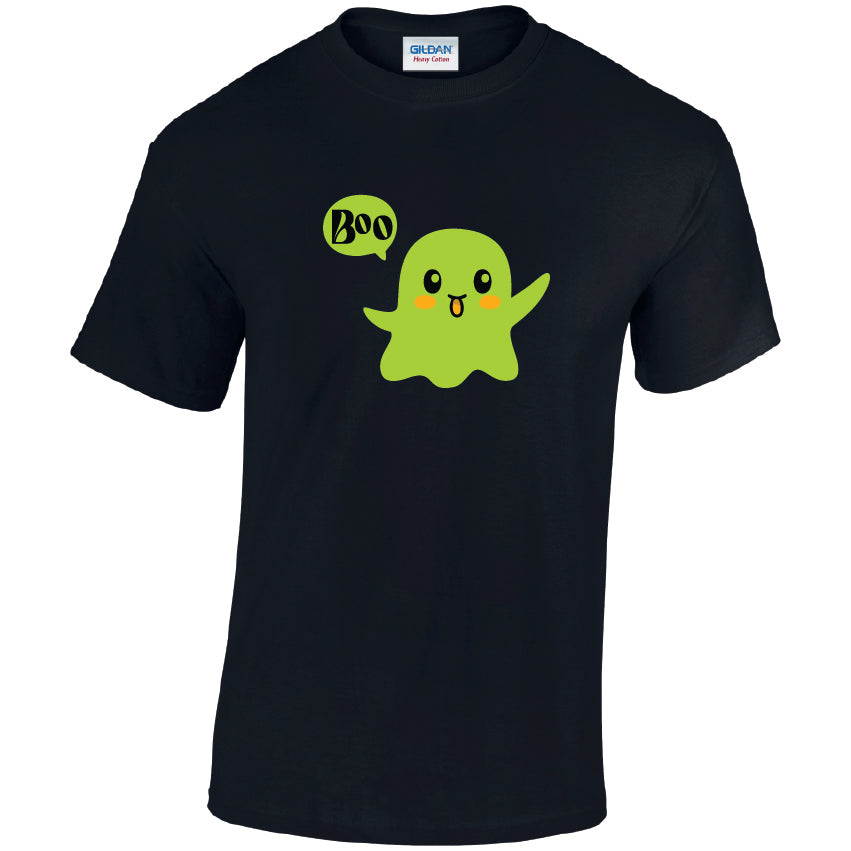 HW14 Boo Ghost Halloween Unisex Cotton T-Shirt Various Sizes & Colours Available