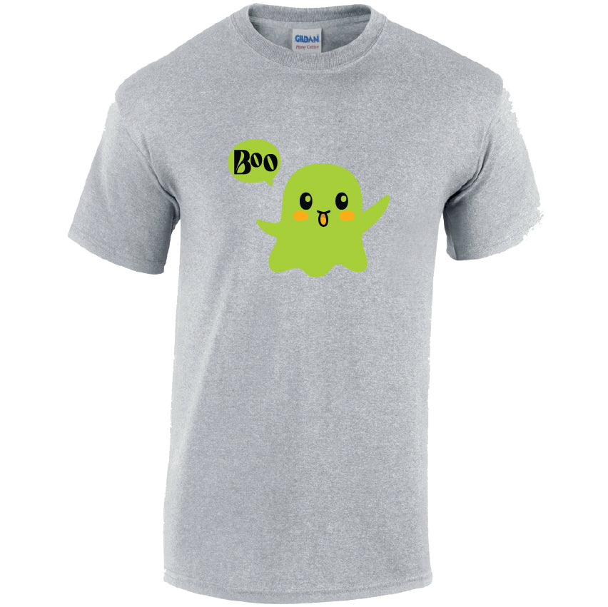 HW14 Boo Ghost Halloween Unisex Cotton T-Shirt Various Sizes & Colours Available