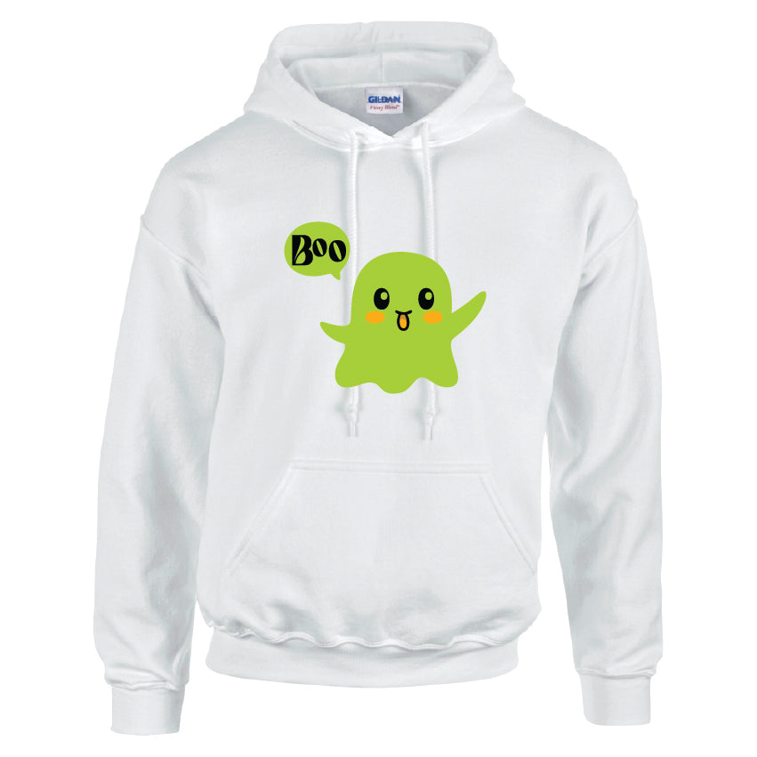 HWH14 Boo Ghost Halloween Unisex Cotton Hoodie Various Sizes & Colours Available