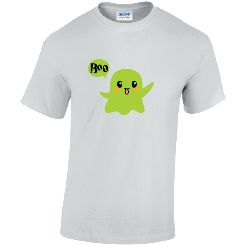 HW14 Boo Ghost Halloween Unisex Cotton T-Shirt Various Sizes & Colours Available