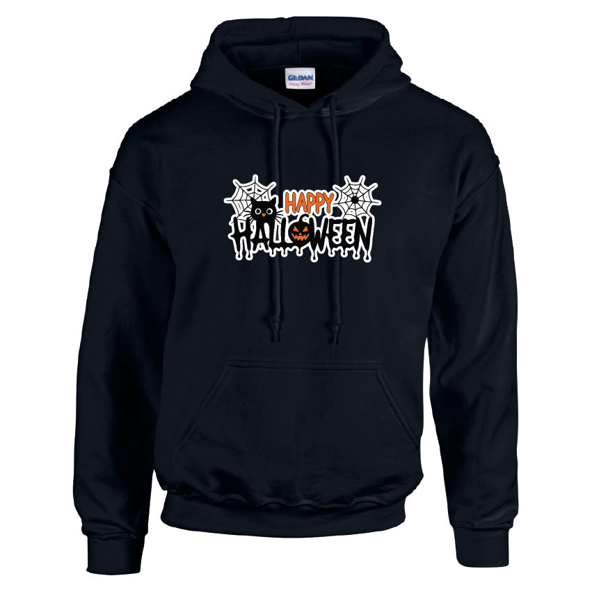 HWH15 Happy Halloween Unisex Cotton Hoodie Various Sizes & Colours Available