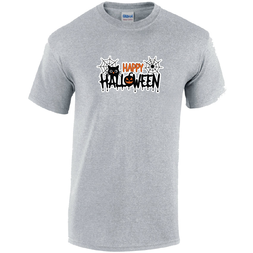 HW15 Happy Halloween Unisex Cotton T-Shirt Various Sizes & Colours Available