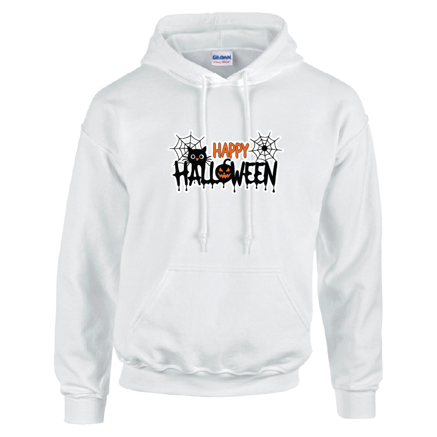 HWH15 Happy Halloween Unisex Cotton Hoodie Various Sizes & Colours Available