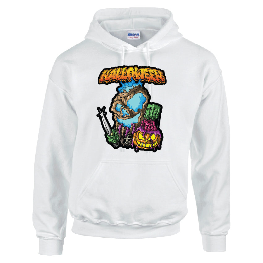 HWH23 Halloween Unisex Cotton Hoodie Various Sizes & Colours Available