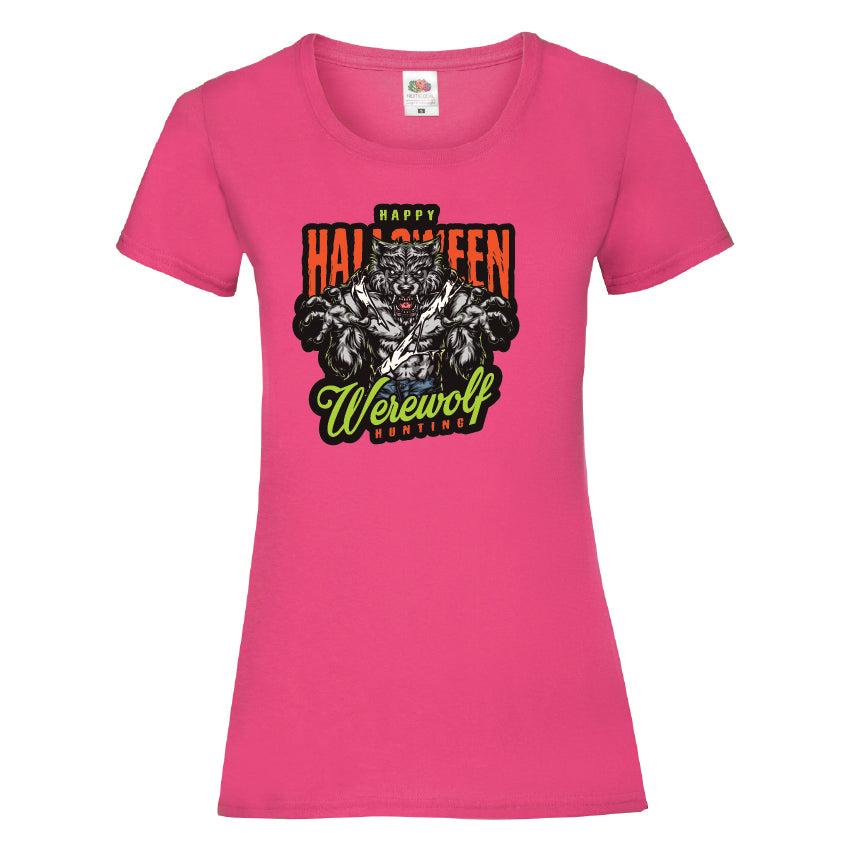Happy Halloween Werewolf Hunting T-Shirt Available in 7 Colours HWCL26