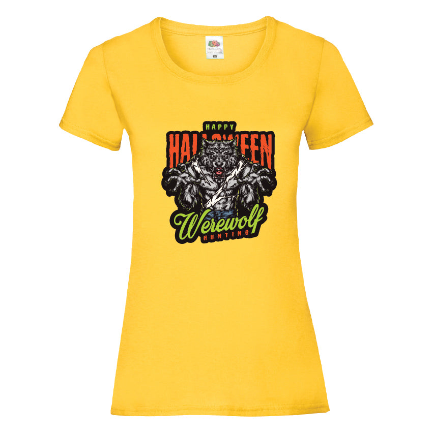 Happy Halloween Werewolf Hunting T-Shirt Available in 7 Colours HWCL26