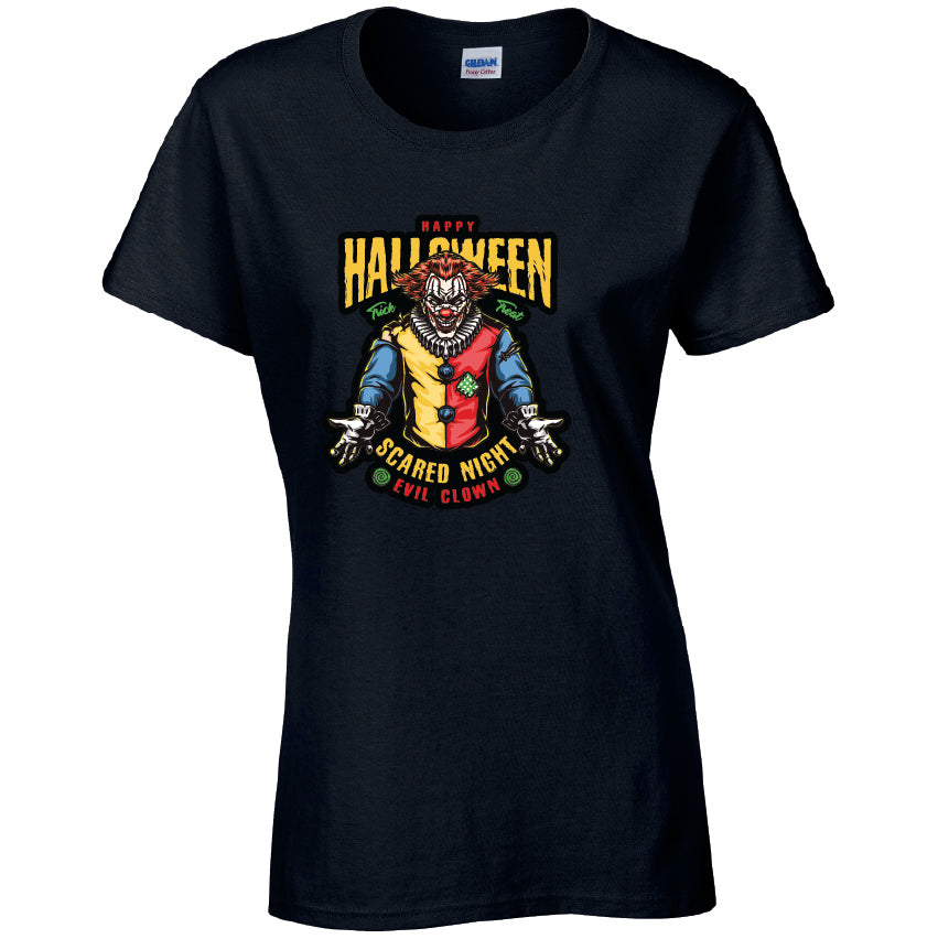 Happy Halloween Scared Night T-Shirt Available in 7 Colours HWCL27