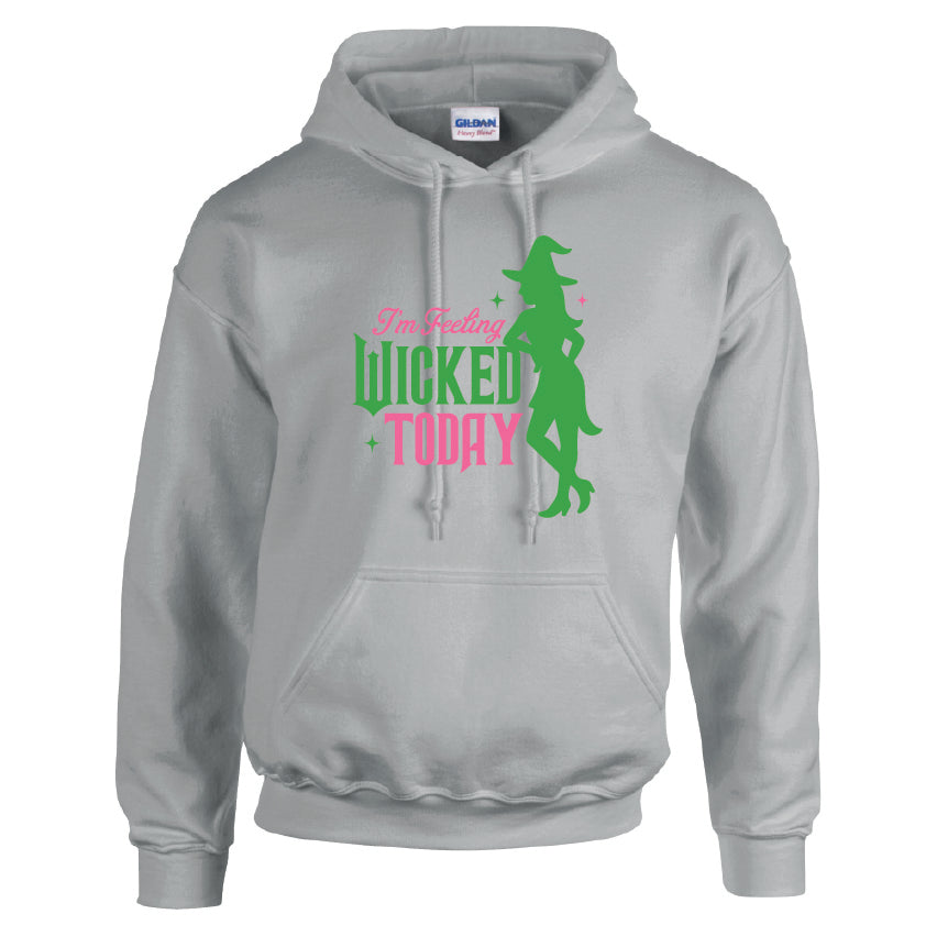 HWH29 I`m Feeling Wicked Today Halloween Unisex Cotton Hoodie Various Sizes & Colours Available