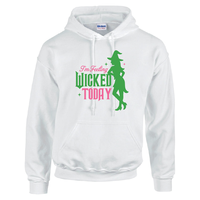 HWH29 I`m Feeling Wicked Today Halloween Unisex Cotton Hoodie Various Sizes & Colours Available