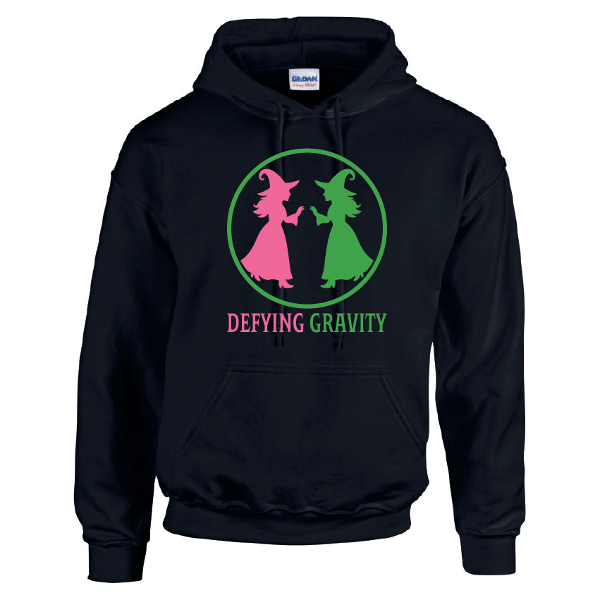 HWH30 Defying Gravity Halloween Unisex Cotton Hoodie Various Sizes & Colours Available