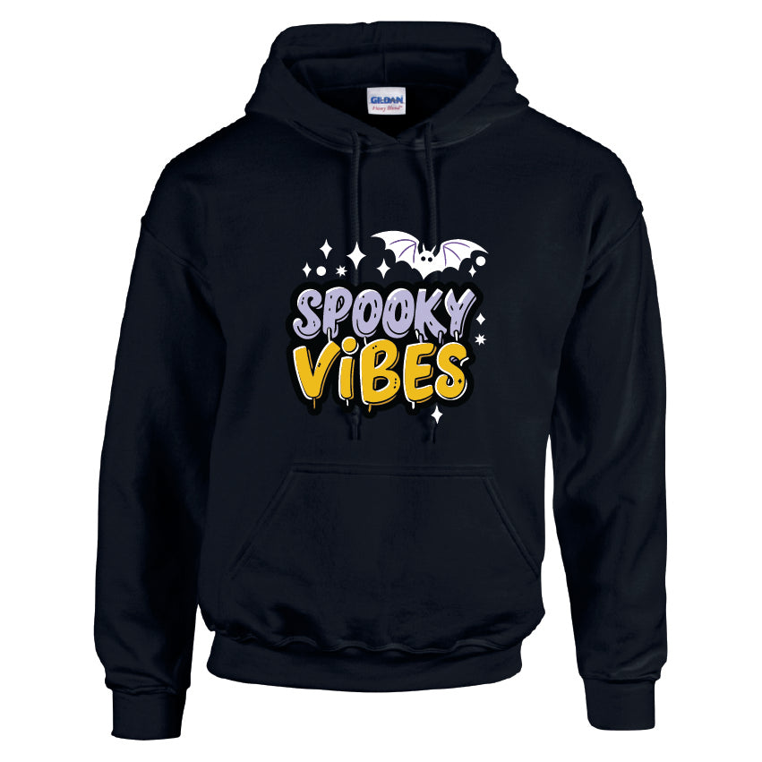 HWH04 Spooky Vibes Unisex Cotton Hoodie Various Sizes & Colours Available