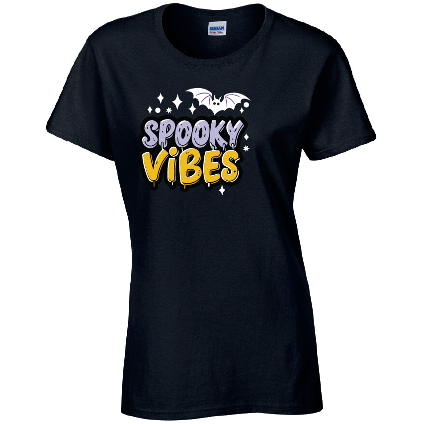 Spooky Vibes Halloween T-Shirt Available in 7 Colours HWCL04