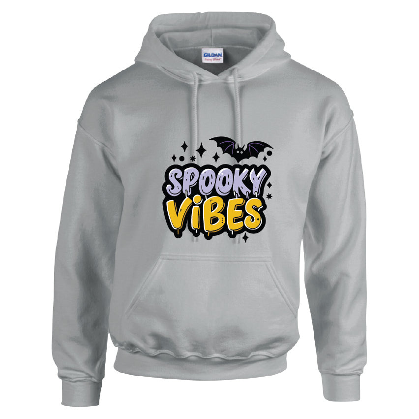 HWH04 Spooky Vibes Unisex Cotton Hoodie Various Sizes & Colours Available