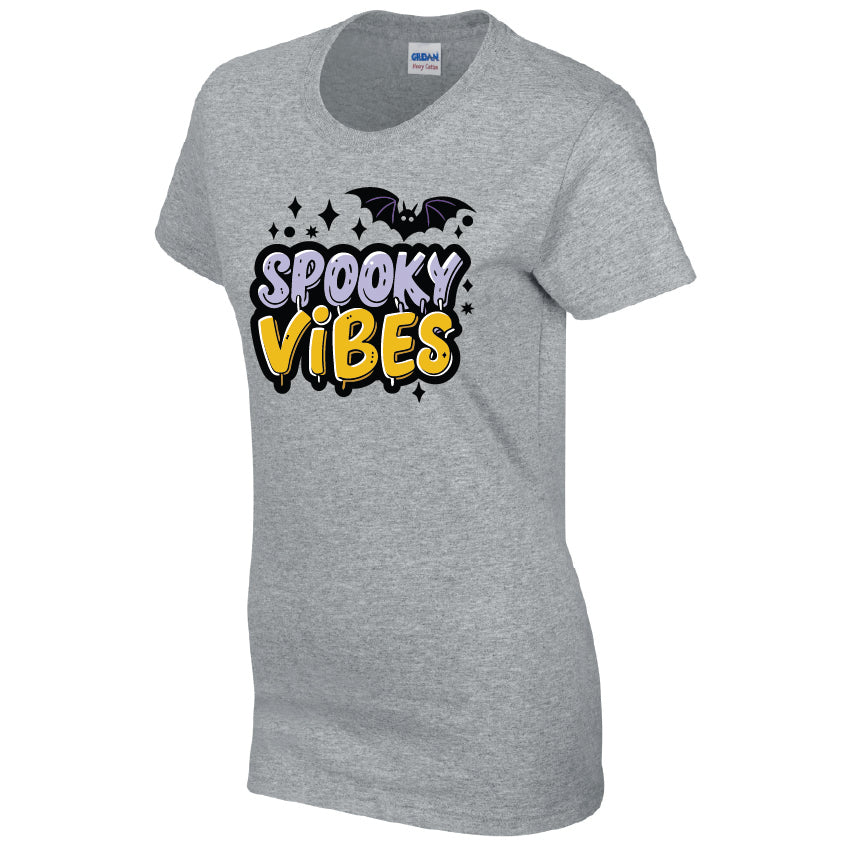 Spooky Vibes Halloween T-Shirt Available in 7 Colours HWCL04