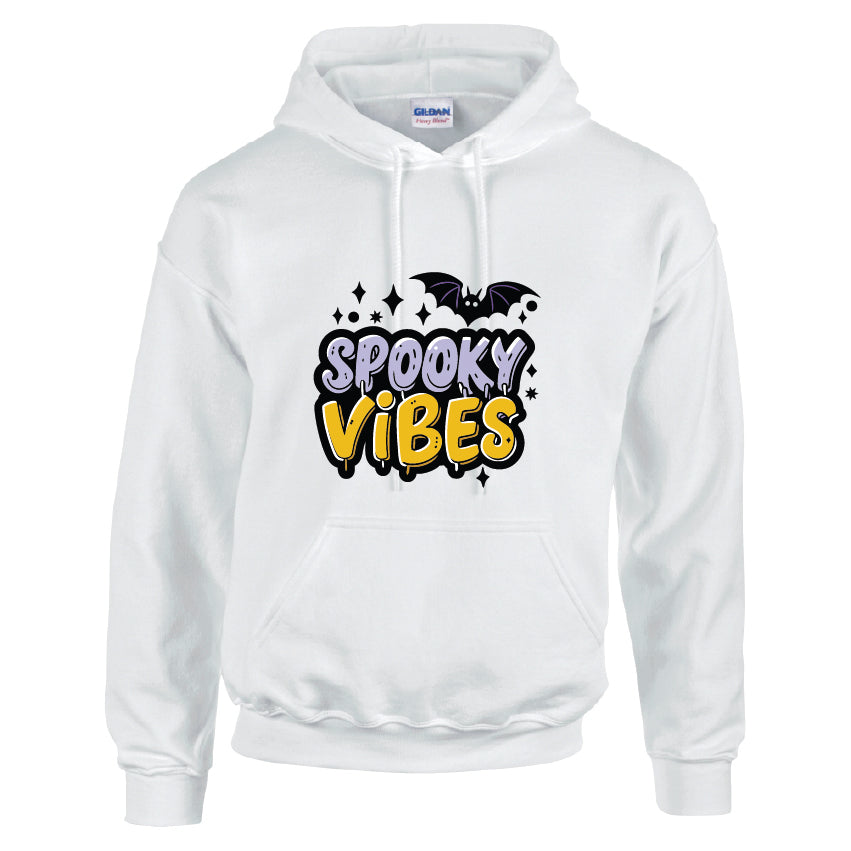 HWH04 Spooky Vibes Unisex Cotton Hoodie Various Sizes & Colours Available