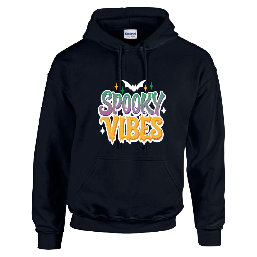 HWH05 Spooky Vibes Unisex Cotton Hoodie Various Sizes & Colours Available