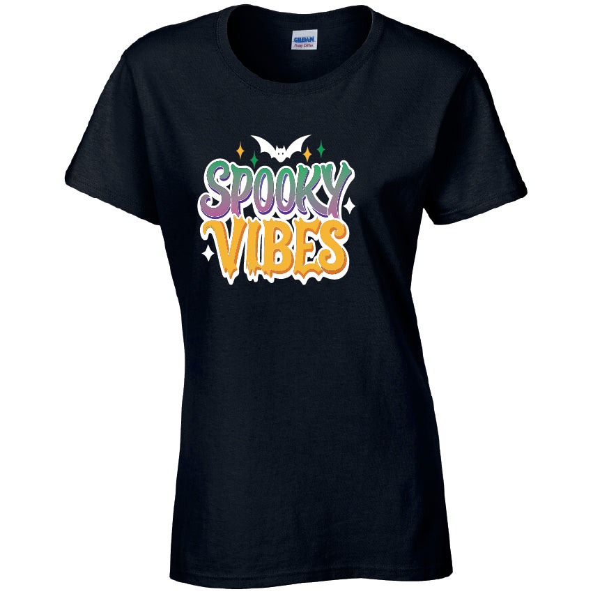Spooky Vibes Halloween T-Shirt Available in 7 Colours HWCL05