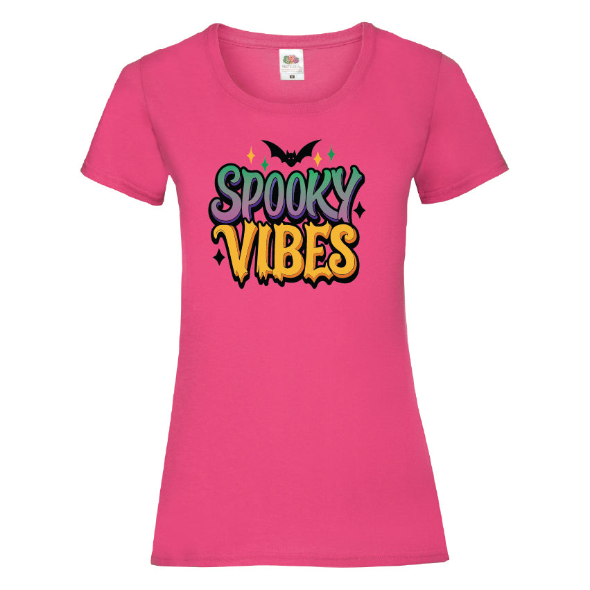 Spooky Vibes Halloween T-Shirt Available in 7 Colours HWCL05