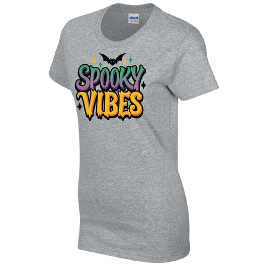 Spooky Vibes Halloween T-Shirt Available in 7 Colours HWCL05
