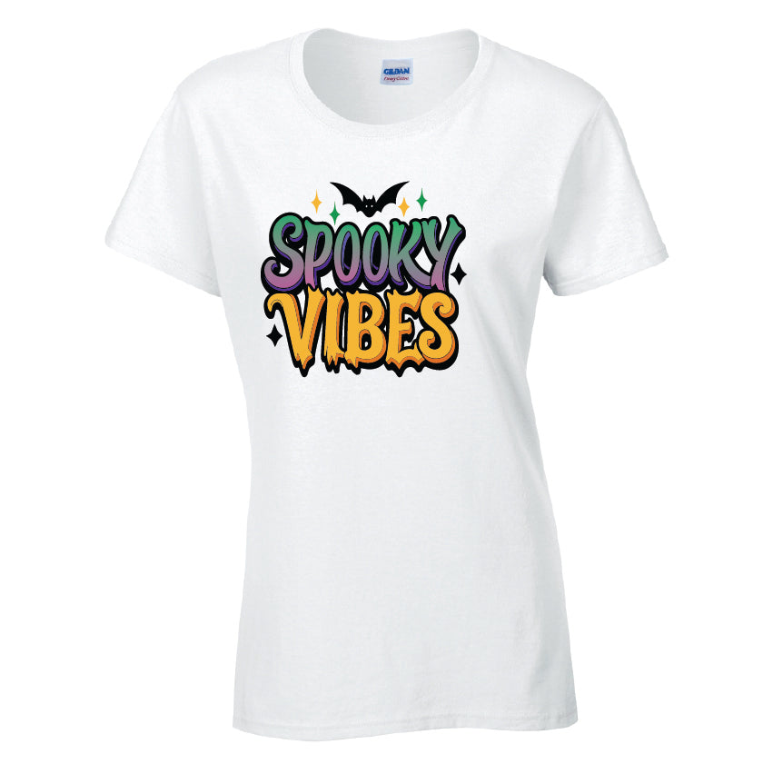 Spooky Vibes Halloween T-Shirt Available in 7 Colours HWCL05