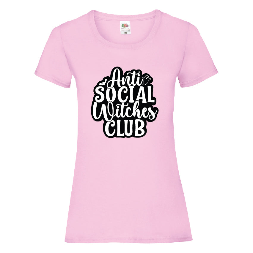 Anti Social Witches Club Halloween T-Shirt Available in 7 Colours HWCL06