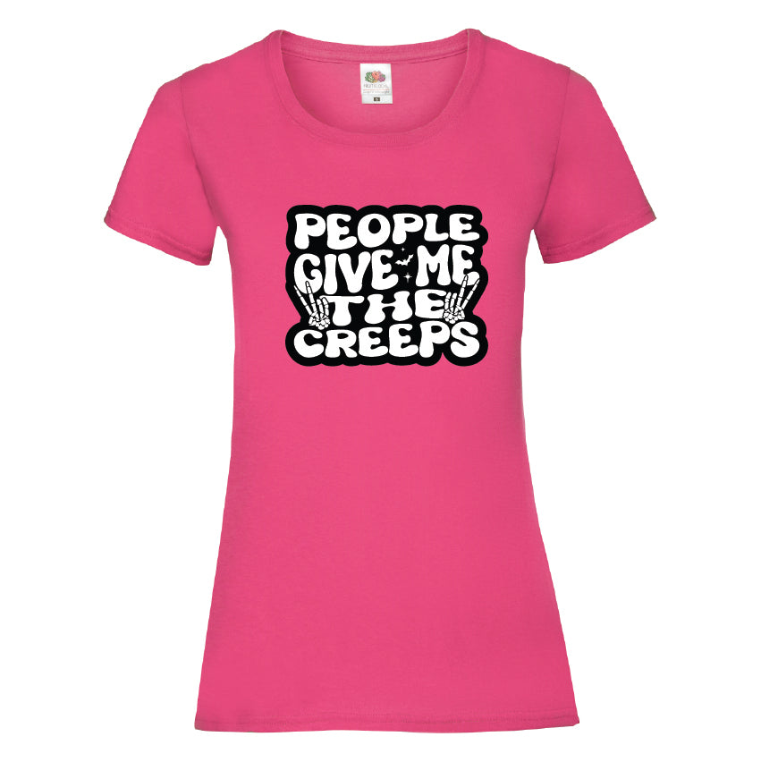 People Give Me The Creeps Halloween T-Shirt Available in 7 Colours HWCL07