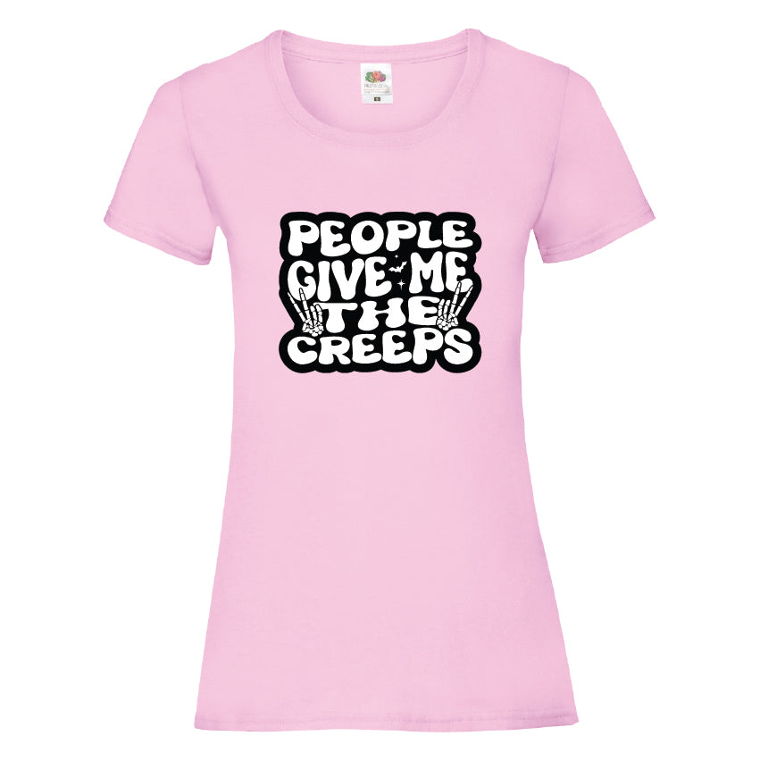 People Give Me The Creeps Halloween T-Shirt Available in 7 Colours HWCL07